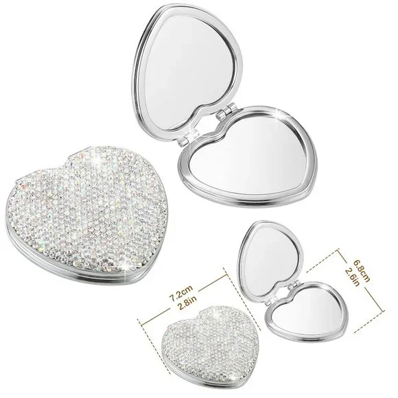 NWT Sparkling Crystal Rhinestone Bling Silver Stocking Stuffers Makeup B…